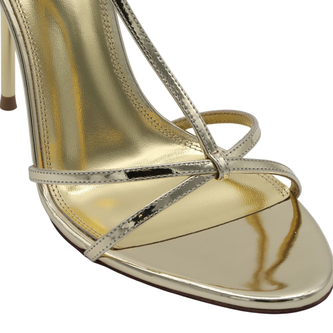 Paris Texas Sleek Stiletto Sandals With Metallic Finish
