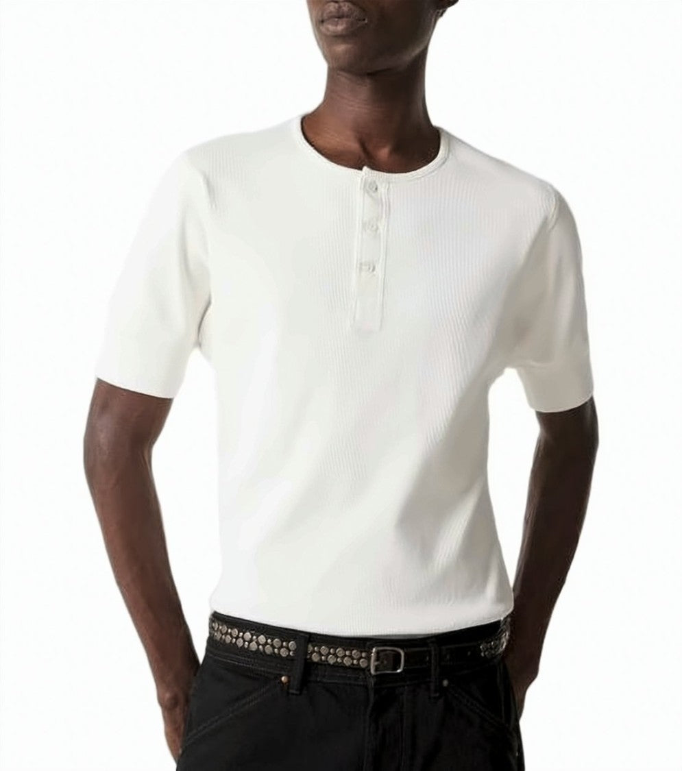 Lemaire Ribbed Short-Sleeve Knit Top