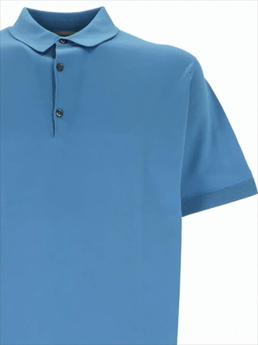 John Smedley Short-Sleeve Polo Shirt With Ribbed Details