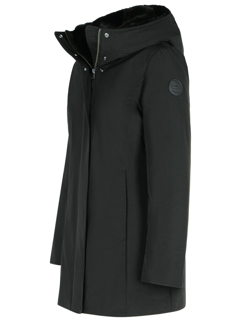 Woolrich John Rich & Bros Boulder' Black Cotton Blend Parka