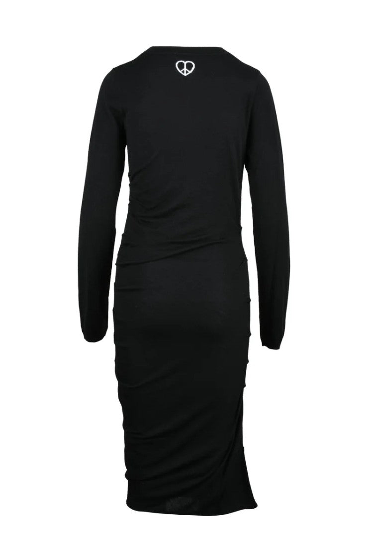 Mo5ch1no Jeans Jeans Twisted Knit Dress - Black