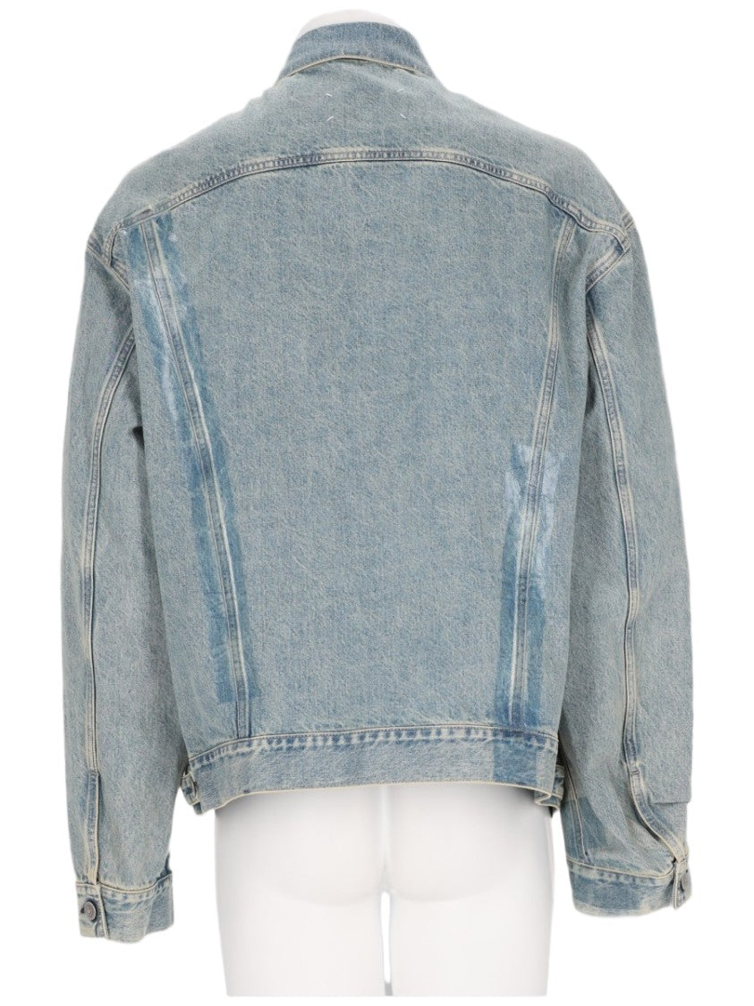 Maison Margiela Light Blue Denim Shirt With Flap Pockets