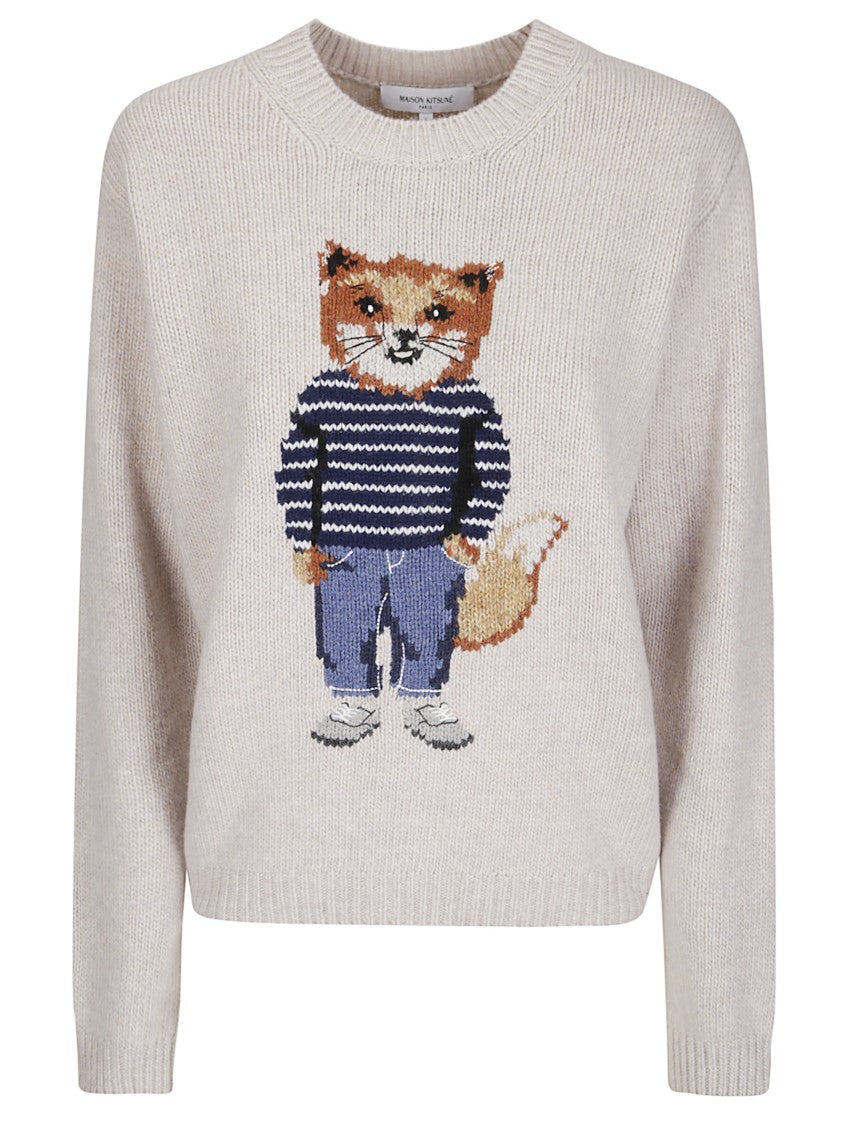 Maison Kitsuné Dressed Fox Intarsia Wool Jumper