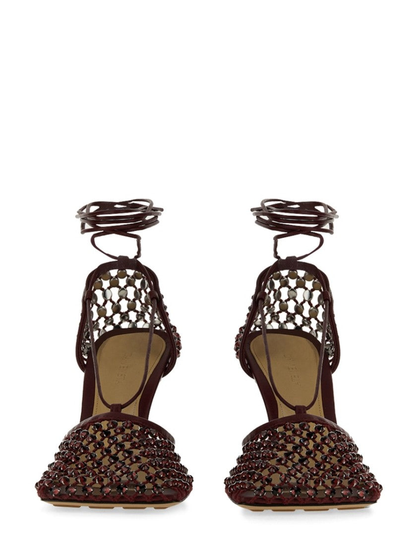Bottega Veneta Leather-Covered Stiletto Heel Sandal