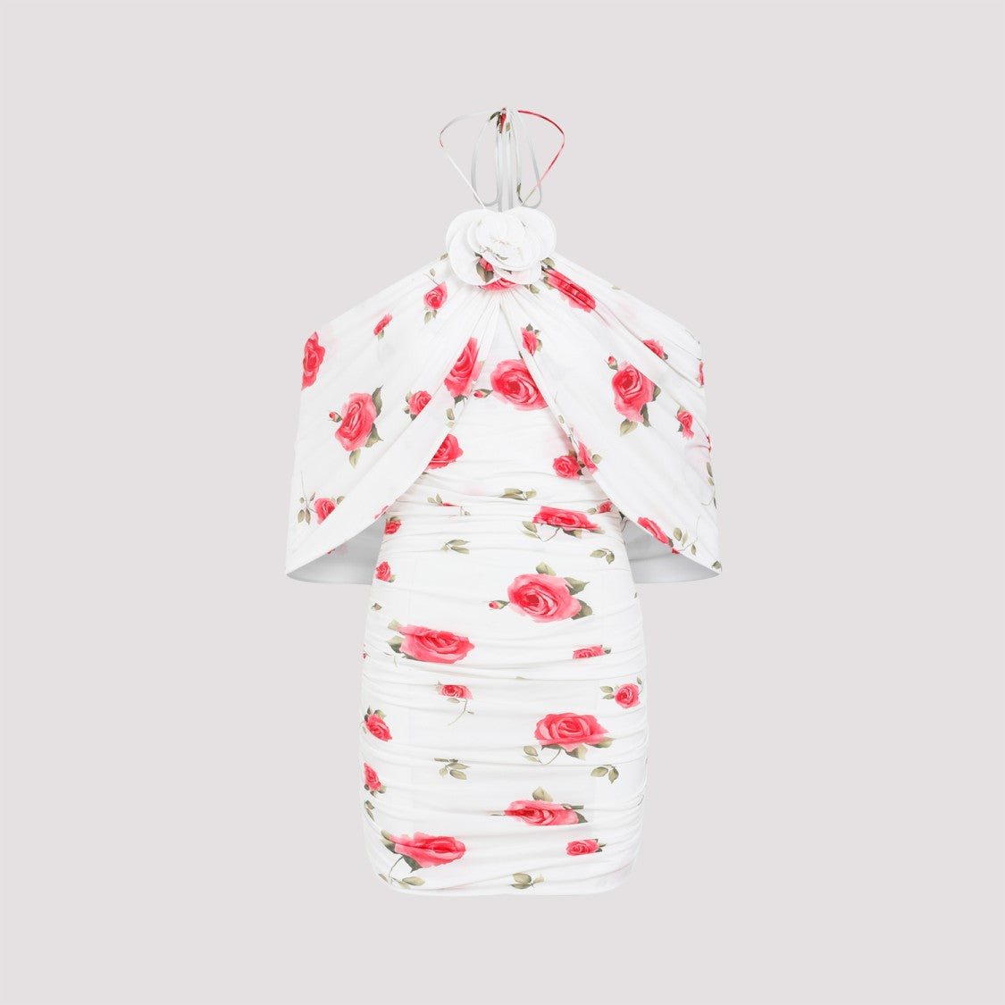 Magda Butrym White Cream Printed Dress