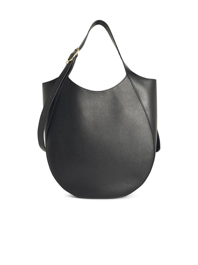 Longchamp Xl 'Le Foulonné' Black Leather Bag