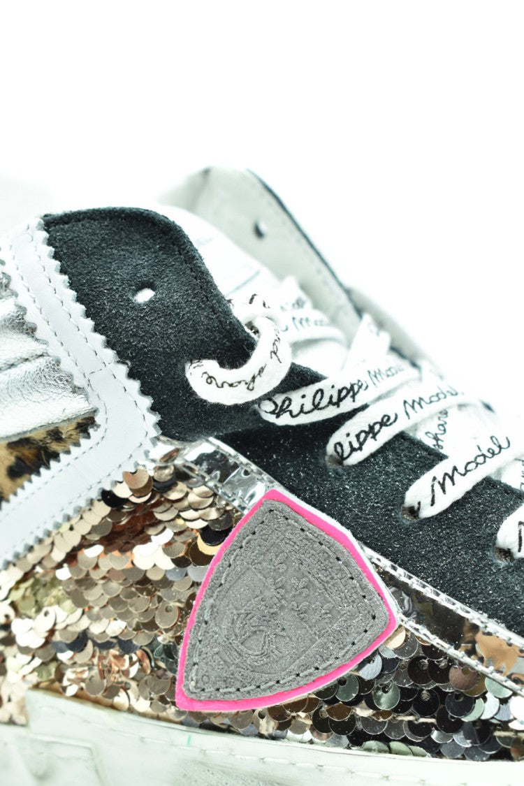 Philippe Model High-Top Sneakers With Multicolor Accents