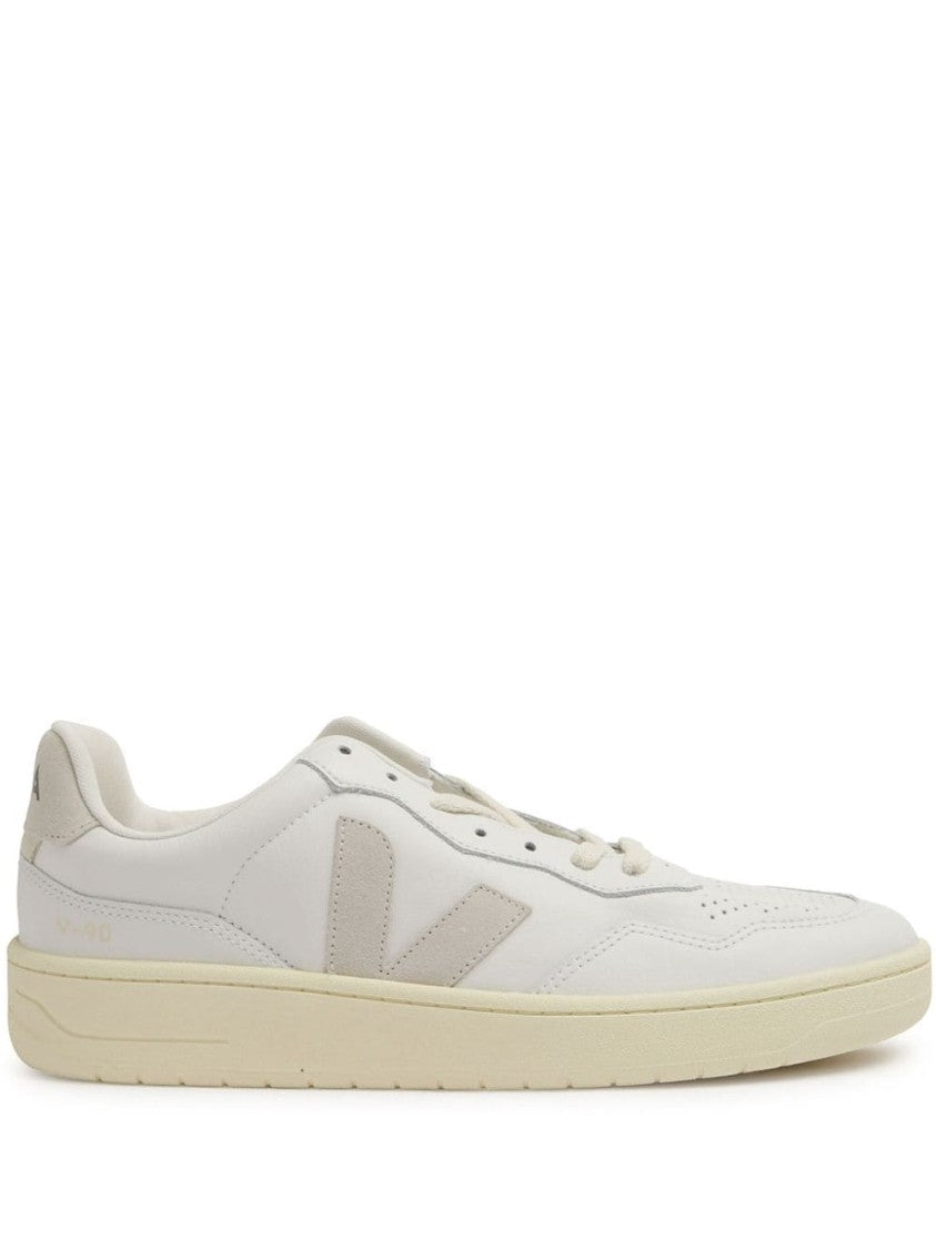 Veja White Sneakers With Organic Traced Leather