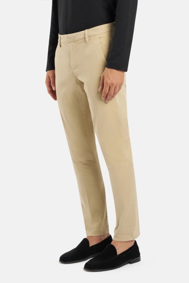 Dondup Beige Cuffed Chino Trousers