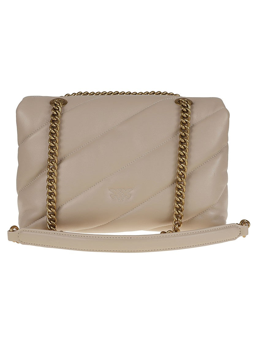 Pinko Quilted Calfskin Shoulder Bag