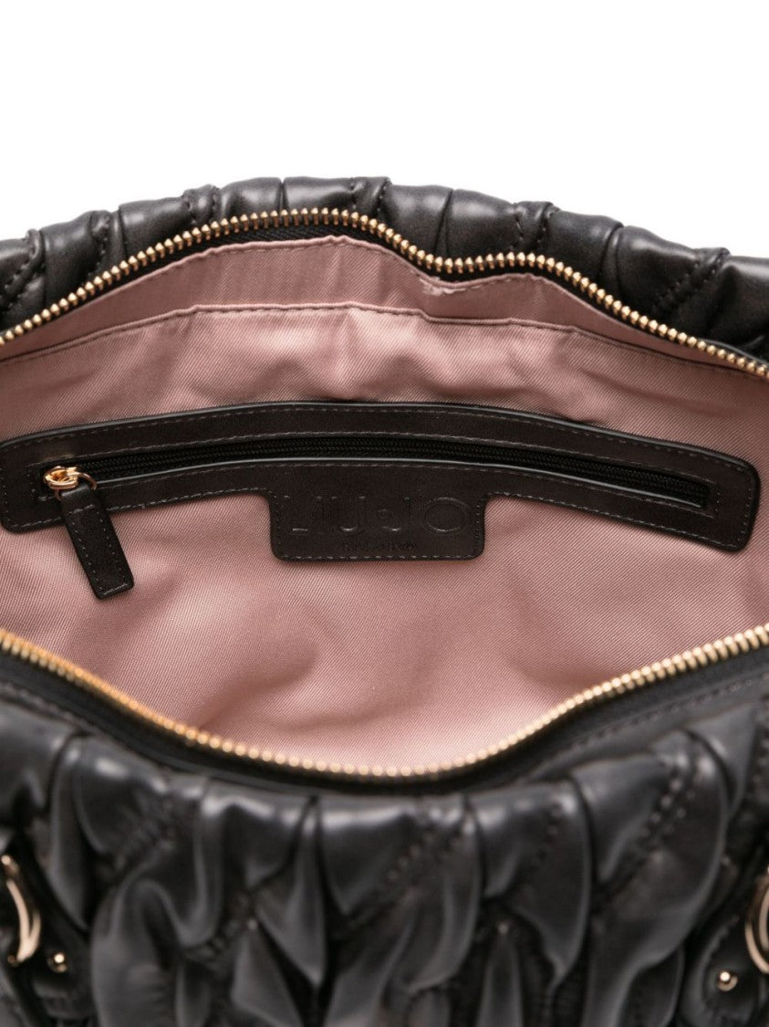 Liu Jo Rectangular Quilted Shoulder Bag With Metallic Logo