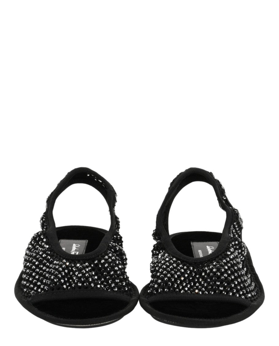 Ferragamo Anio Crystal Embellished Slingback Sandals