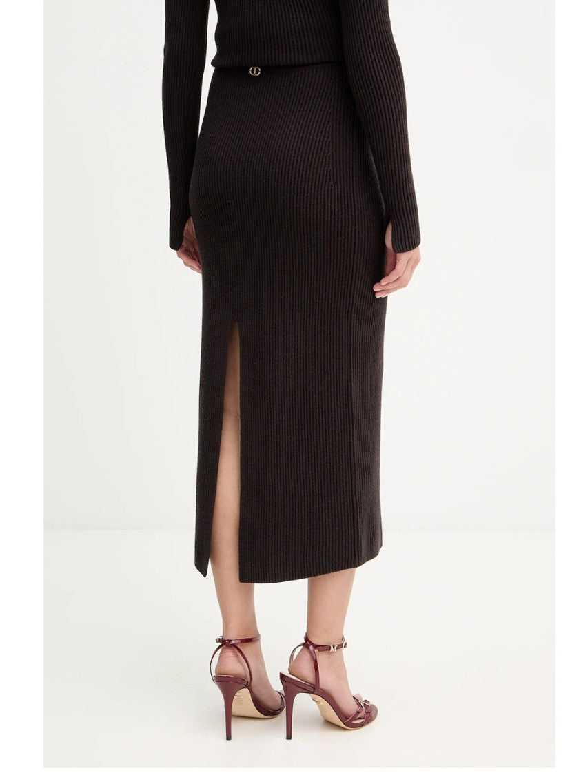 Twin-Set Tailored Neutrals Skirt With Clean Lines And Structured Silhouette