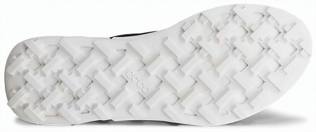 Ecco Black Nubuck Leather Sneakers With White Rubber Sole