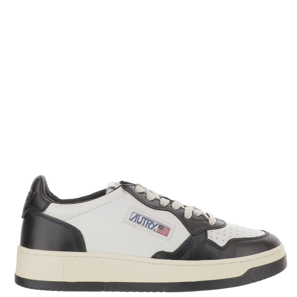 Autry Low-Top Leather Sneakers With Panel Design And Logo Accents