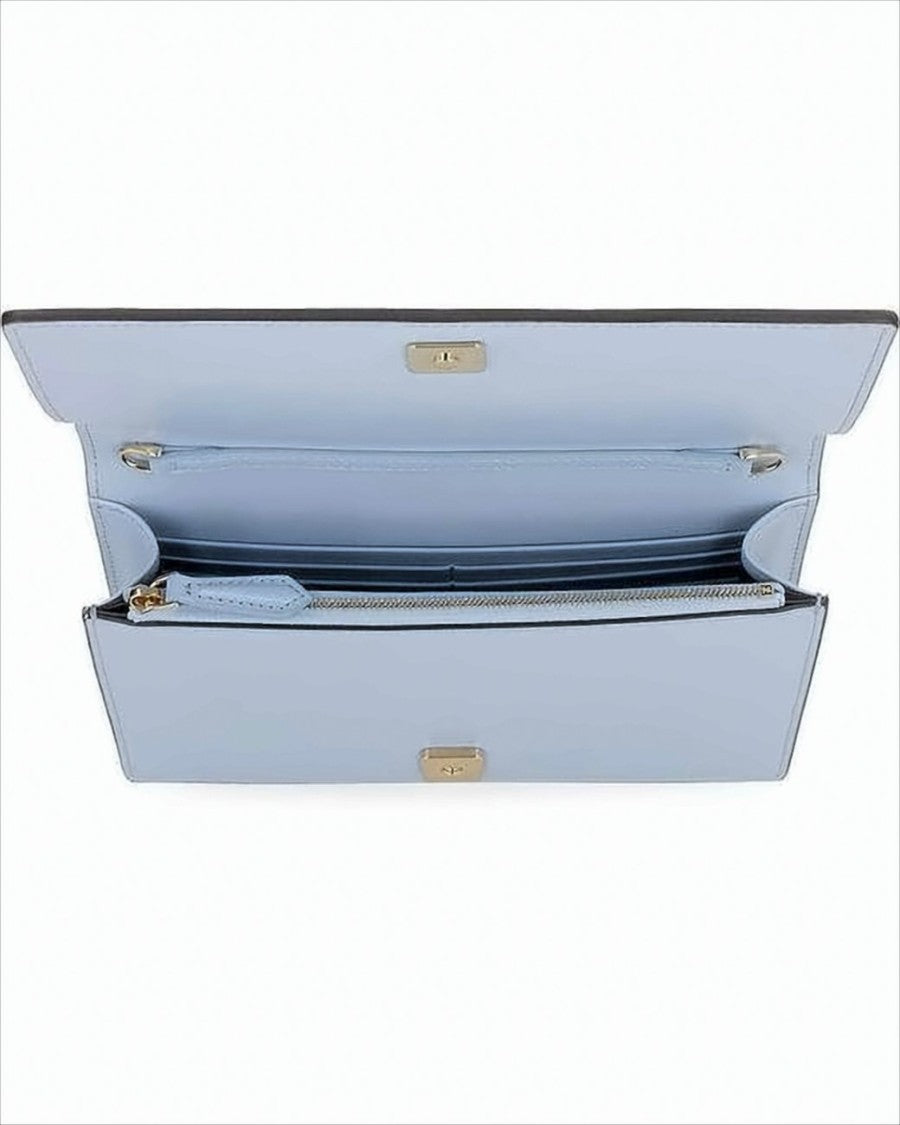 Fendi Minimalist Rectangular Crossbody Bag In Pastel Blue