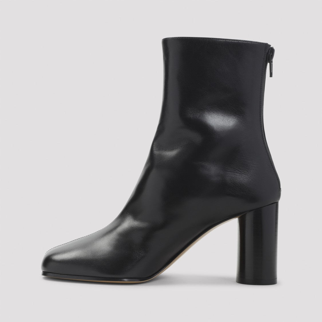 Phoebe Philo Smooth Leather Ankle Boots With Cylindrical Block Heel