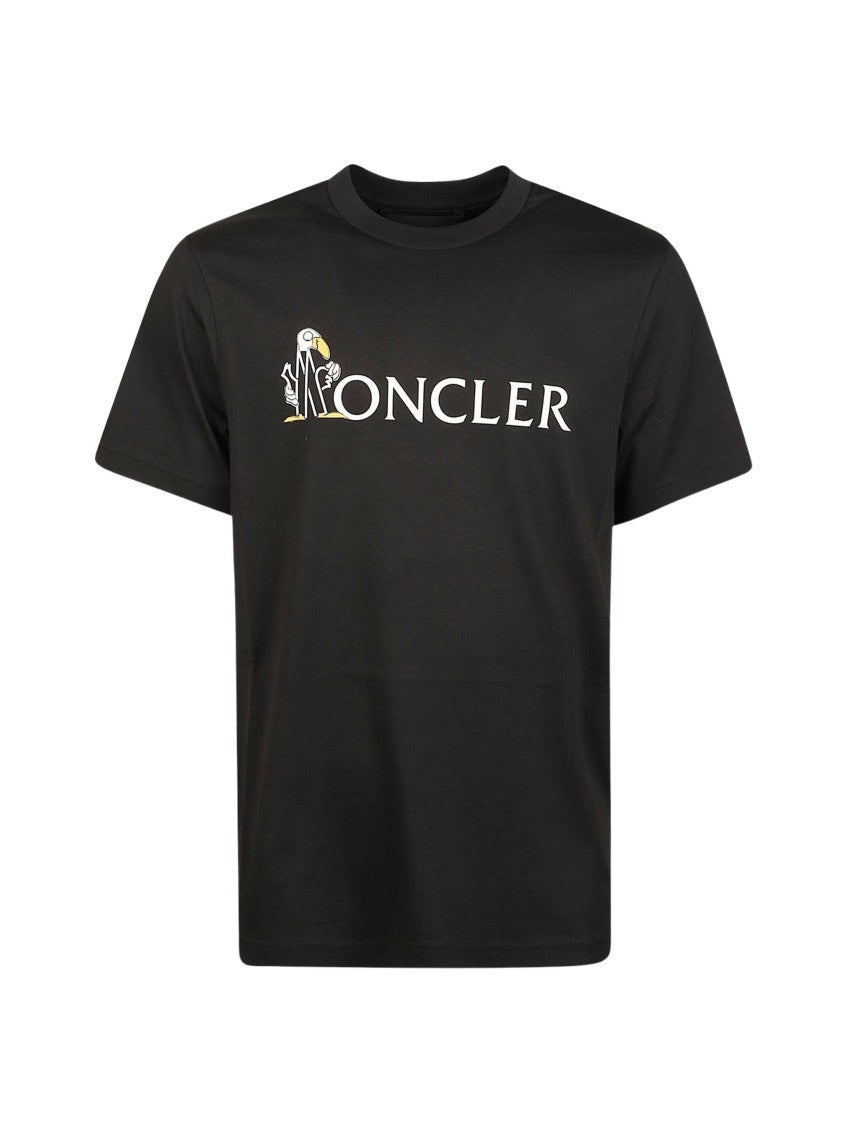 Moncler Ss Black Short-Sleeve Cotton T-Shirt