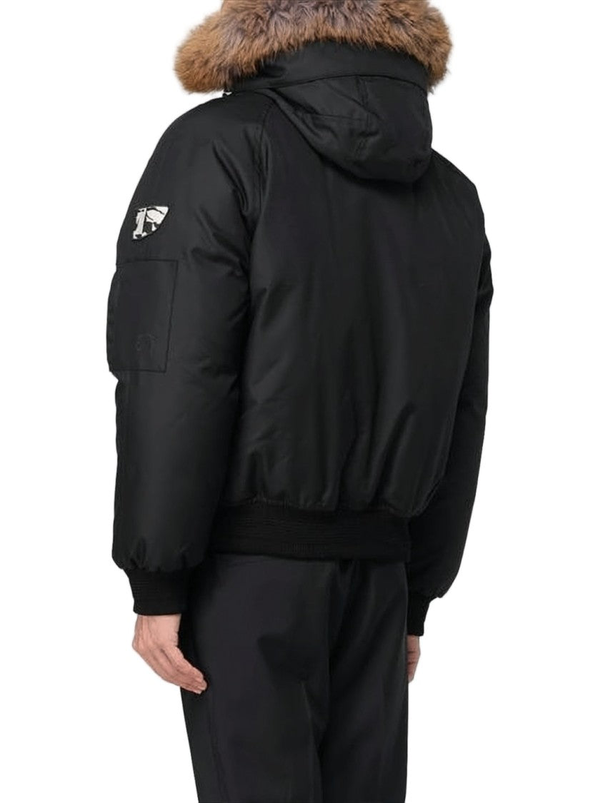 Burberry Insulated Black Padded Jacket With Fur-Trimmed Hood