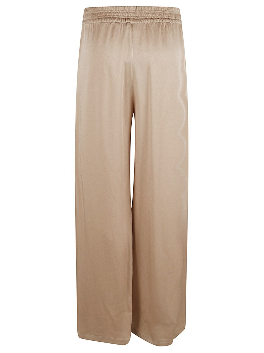 Fabiana Filippi Beige Wide-Leg Trousers With Elasticated Waist