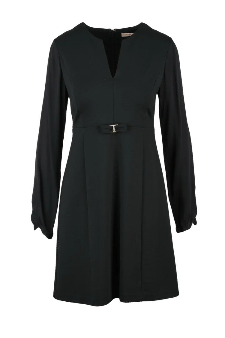 Twin-Set Flared Dress - Black