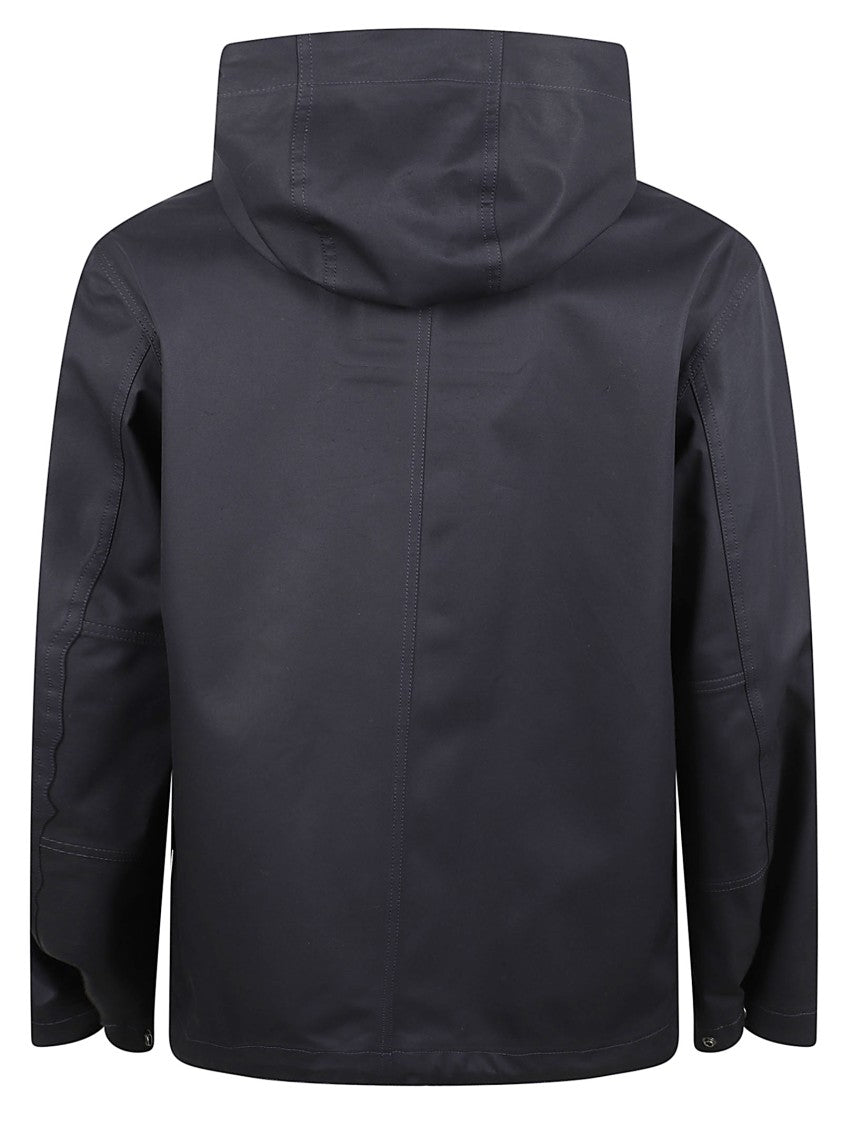 Burberry Navy Blue Jacket With Adjustable Hood