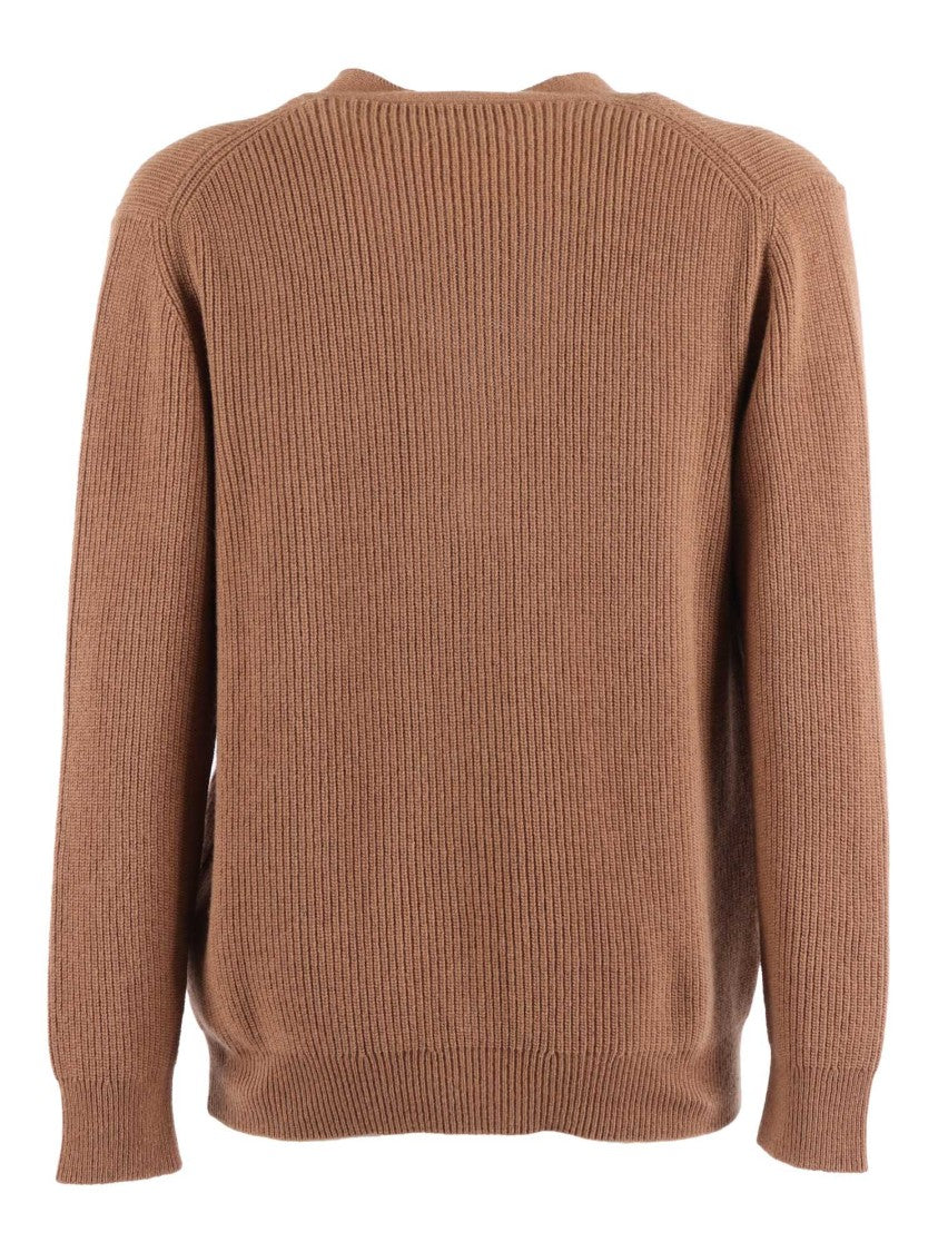 Ballantyne Fine Knit V-Neck Cardigan With Button-Down Front