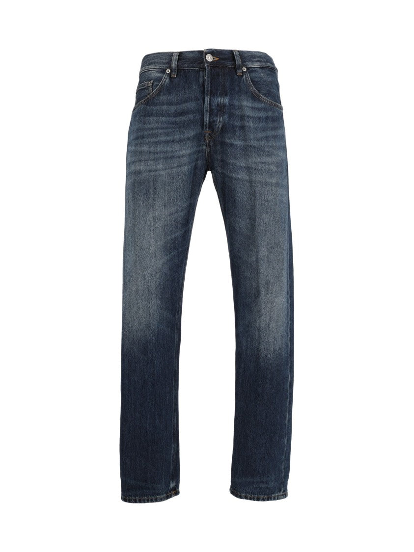Dondup Classic Straight-Leg Jeans With Vintage Wash Texture
