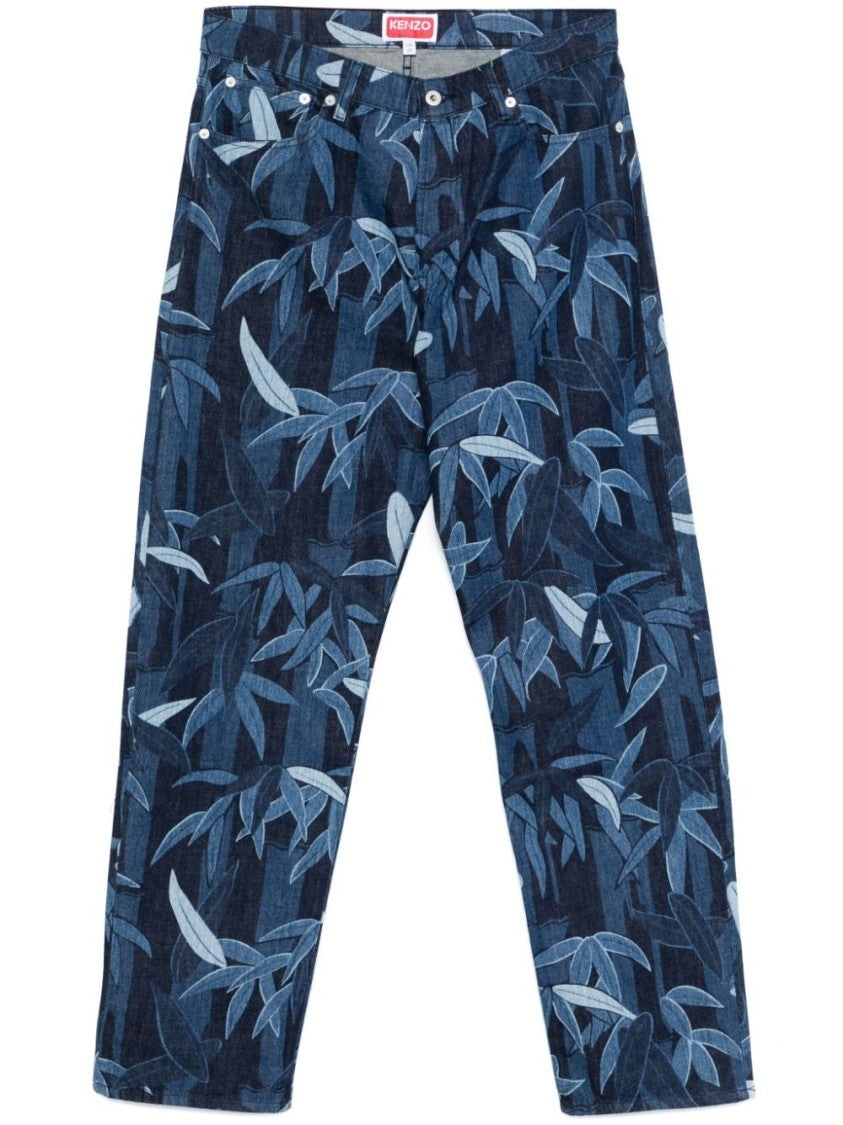 Kenzo Indigo Blue Button Fly Denim Trousers