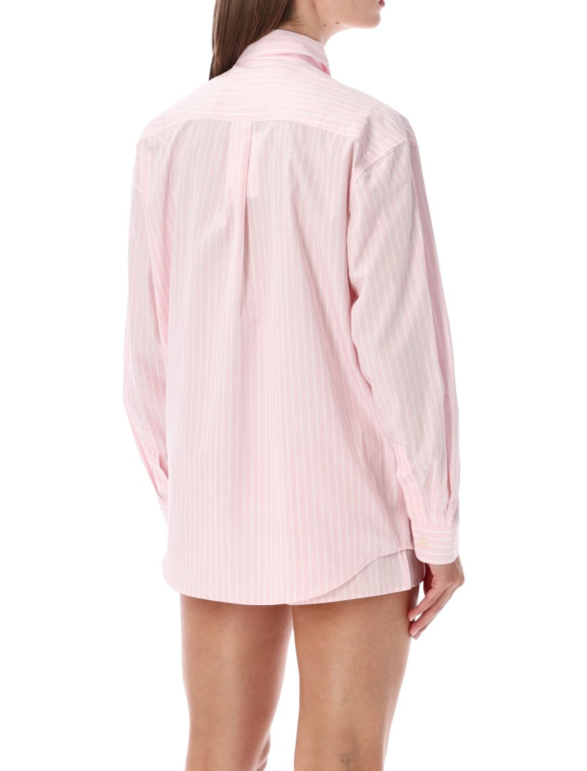 Sporty And Rich Relaxed-Fit Stripe Long-Sleeved Shirt