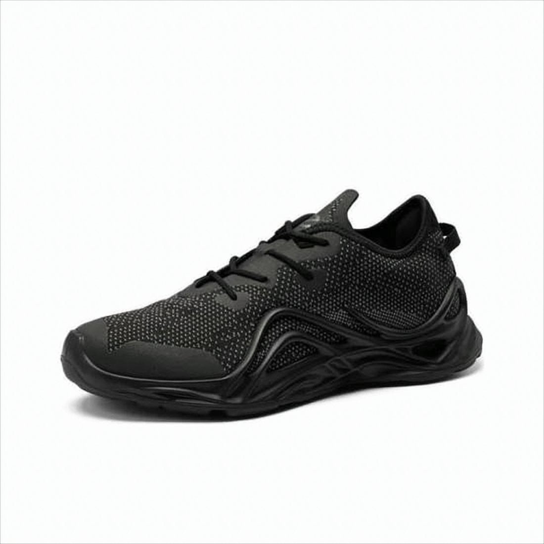 Ecco Textured Fabric And Leather Sneakers