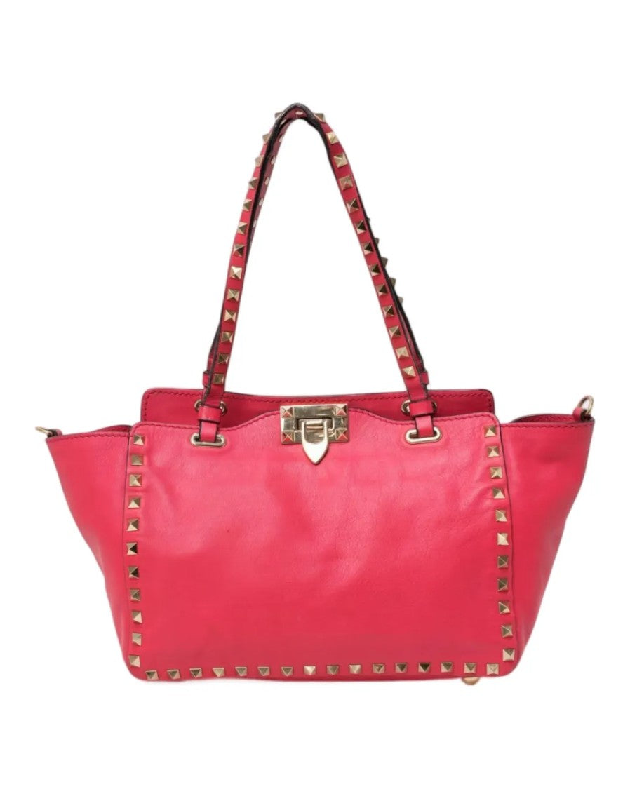 Valentino Tote Rockstud Medium Fuchsia