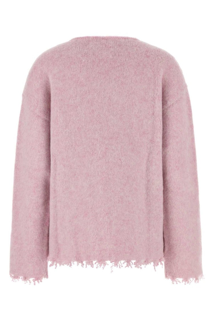 Jil Sander Melange Pink Wool Oversize Sweater