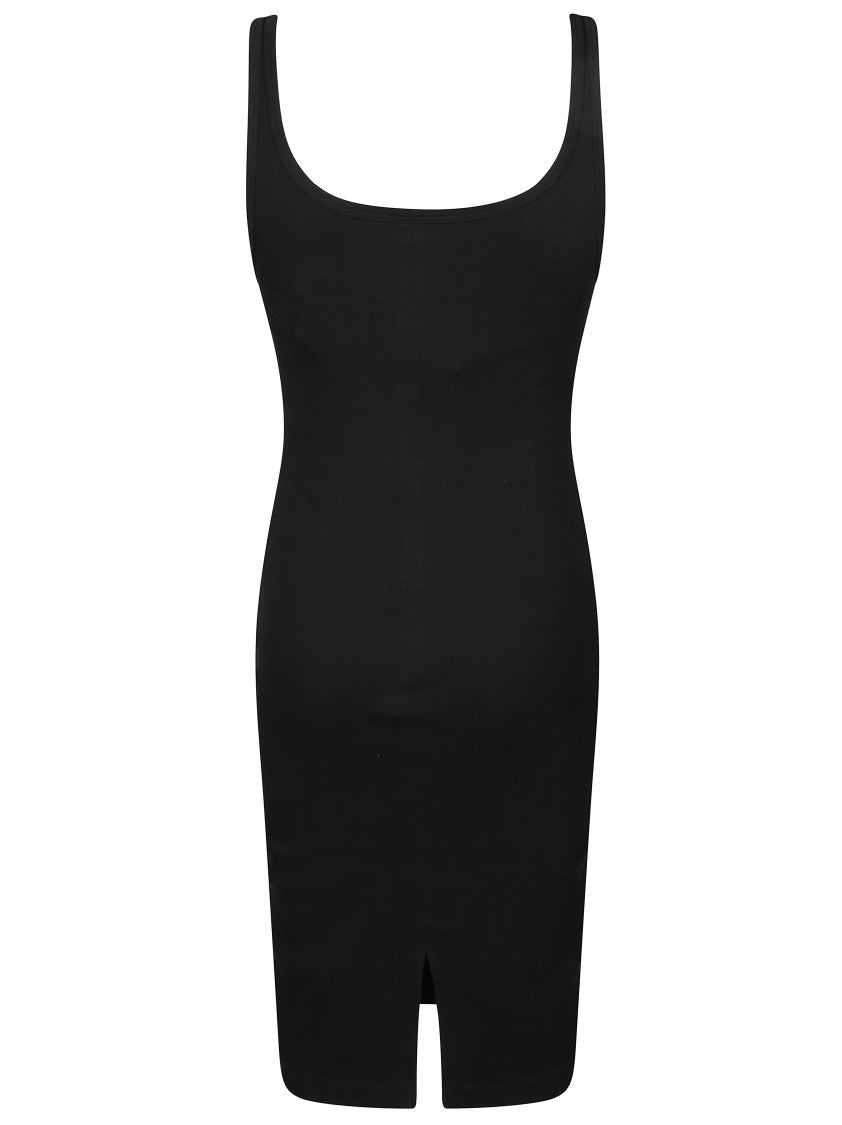 Mm6 By Maison Margiela Sleeveless Fitted Mini Dress With Graphic Detail