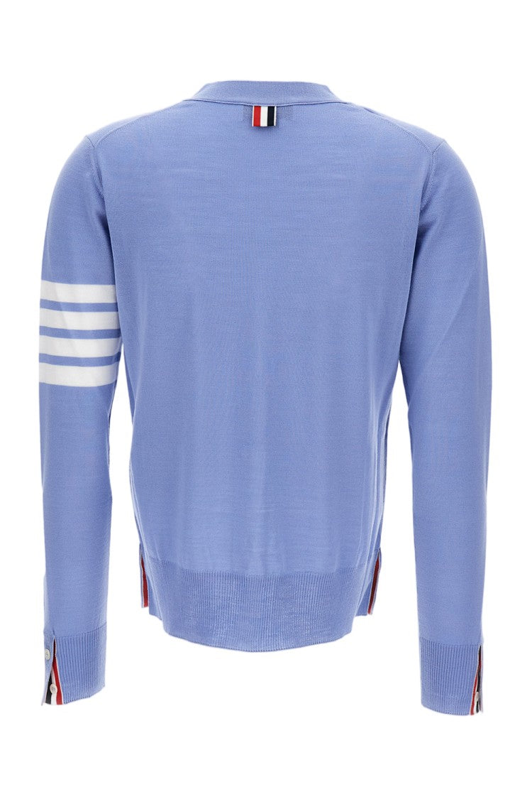 Thom Browne Relaxed Fit V-Neck Cardigan In Fine Merino Wool