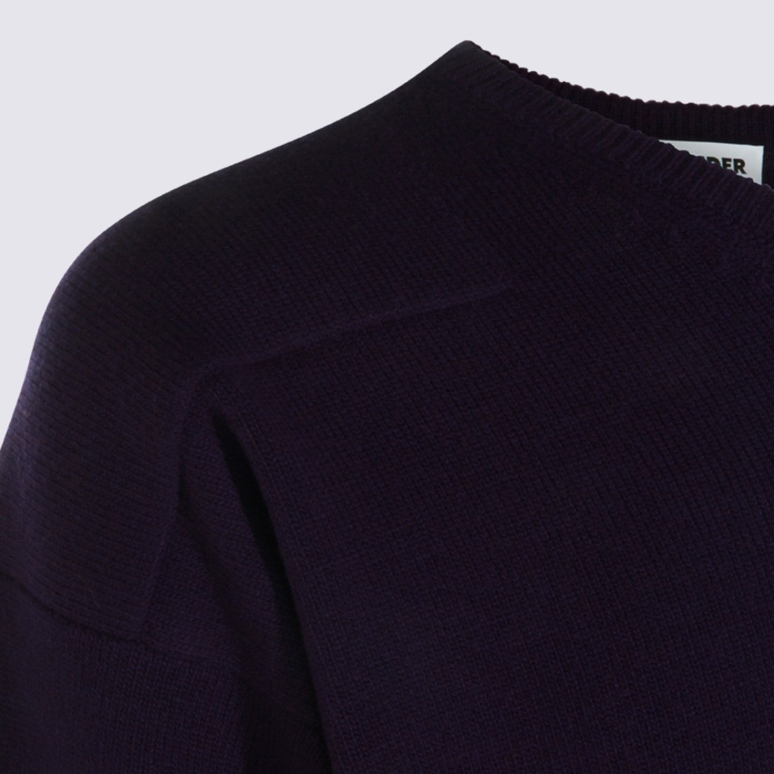 Jil Sander Deep V-Neck Knit Sweatshirt With Ribbed Detailing