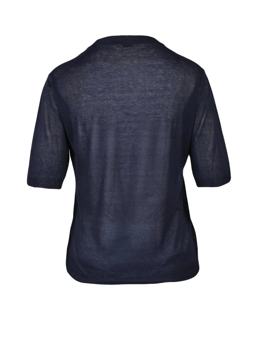 Slowear By Zanone Short Sleeve Knit - Blue