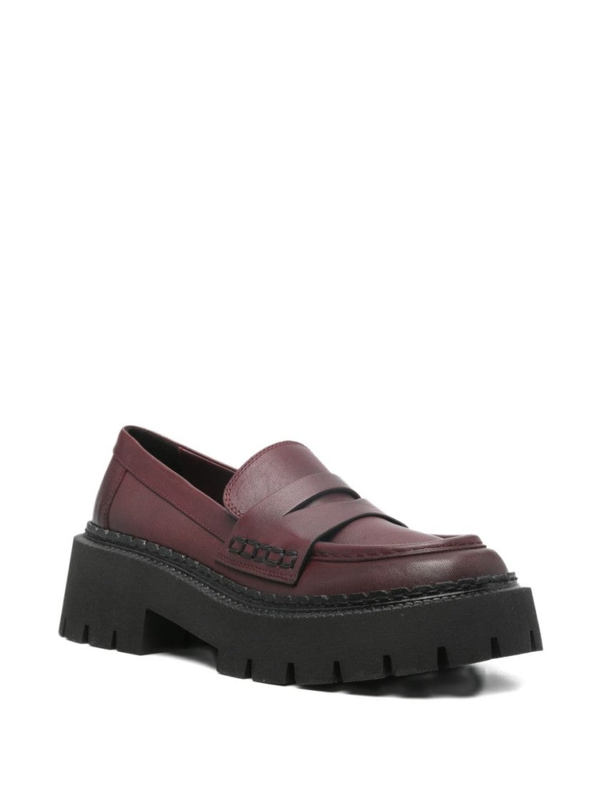 Vic Matié Bordeaux Penny Strap Lug Platform Flats