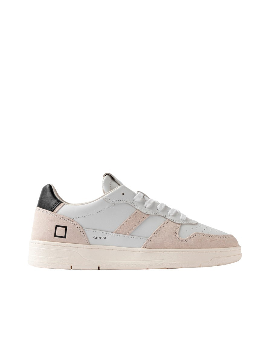 D.A.T.E Perforated Low-Top Sneakers With Suede Accents