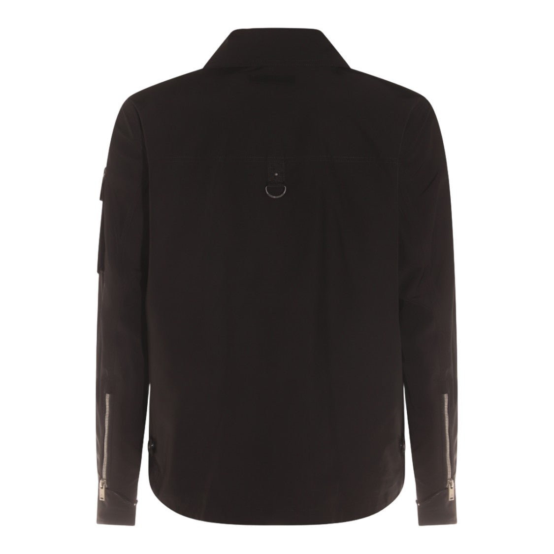 Moose Knuckles Black Jacket With Front Zipper Closure