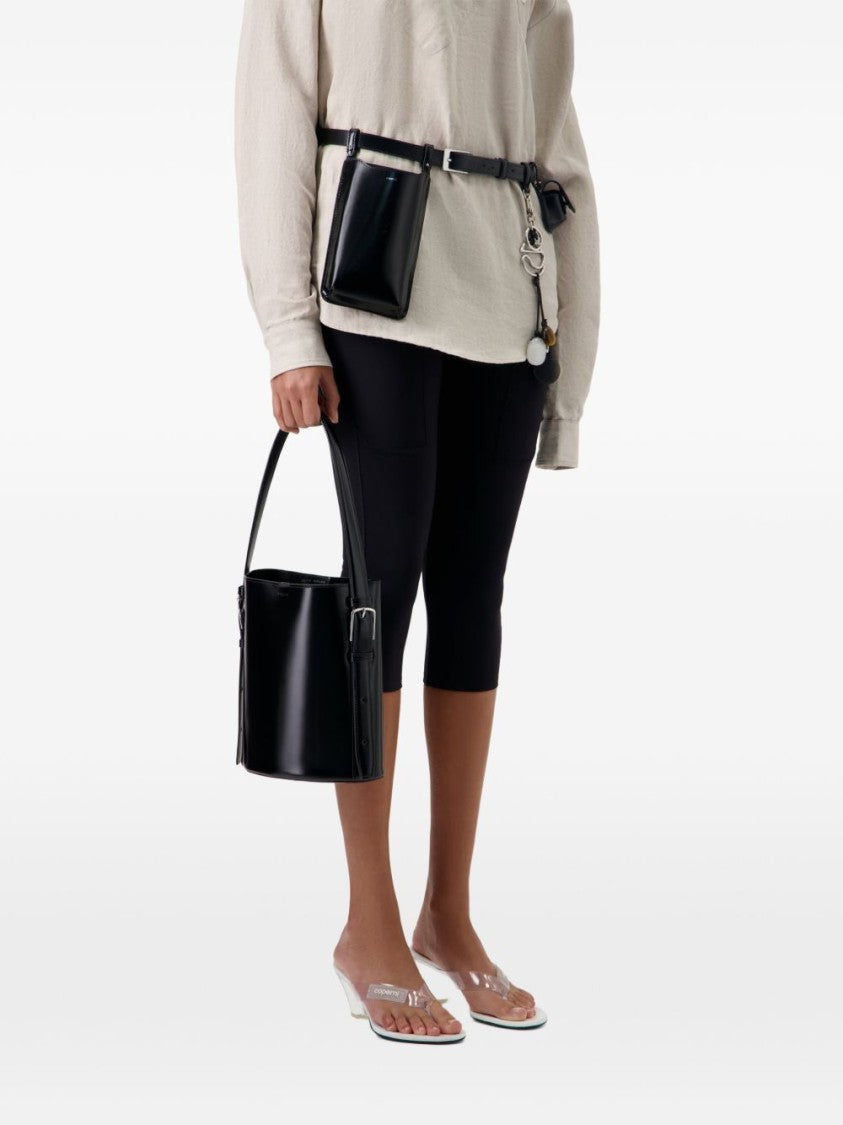 Coperni Black Cylindrical Side Strap Buckle Bag