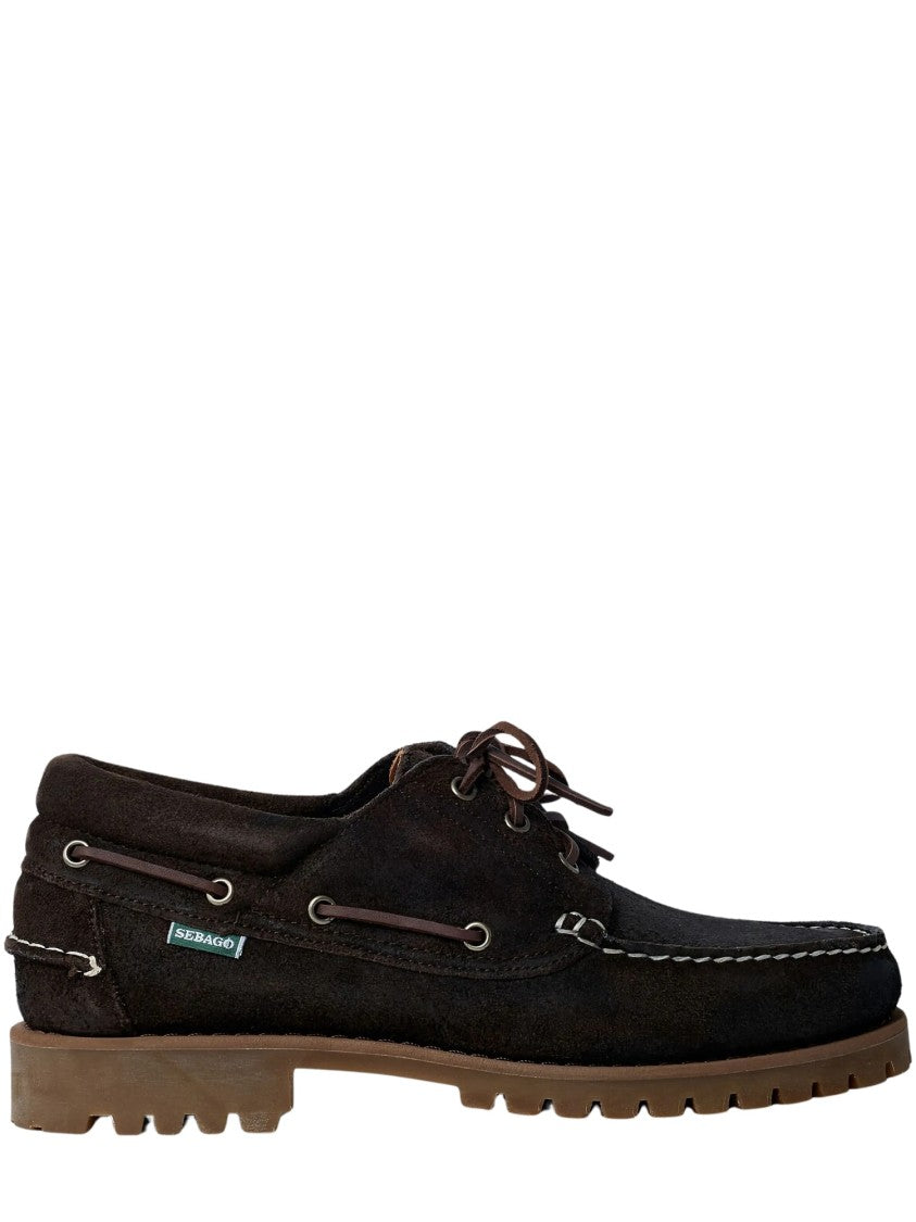 Sebago Brown Waxed Suede Boat Shoes