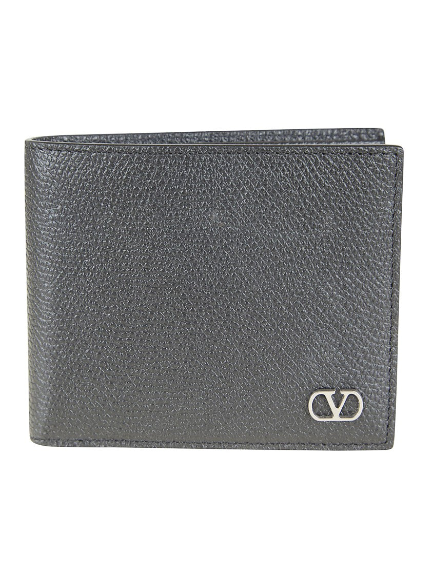 Valentino Garavani Grained Calfskin Billfold Wallet With Vlogo Signature