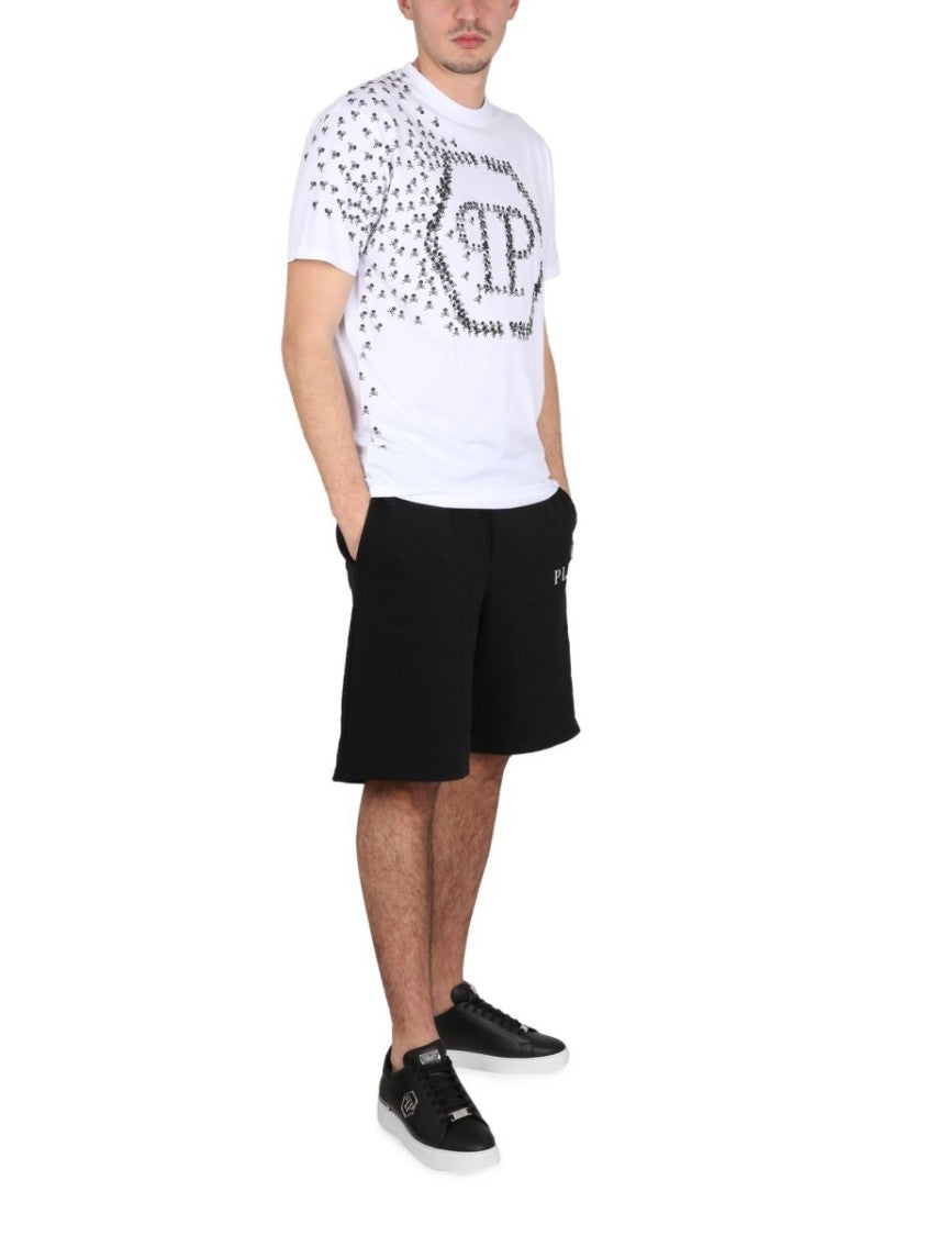 Philipp Plein Short Sleeve T-Shirt With Distinctive Skull Emblem