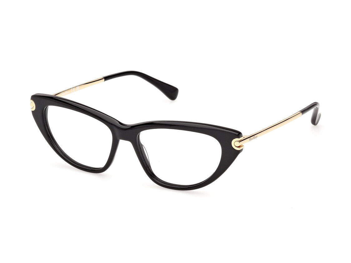 Max Mara Mm5254 Glossy Gold Temple Cat-Eye Sunglasses