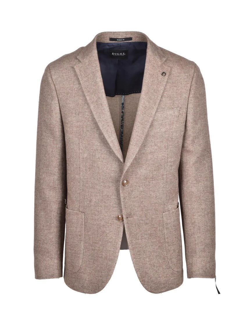 Digel Brown Unlined Cotton-Blend Jacket