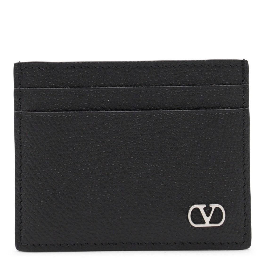 Valentino Garavani Black Wallet With Smooth Texture And Compact Design