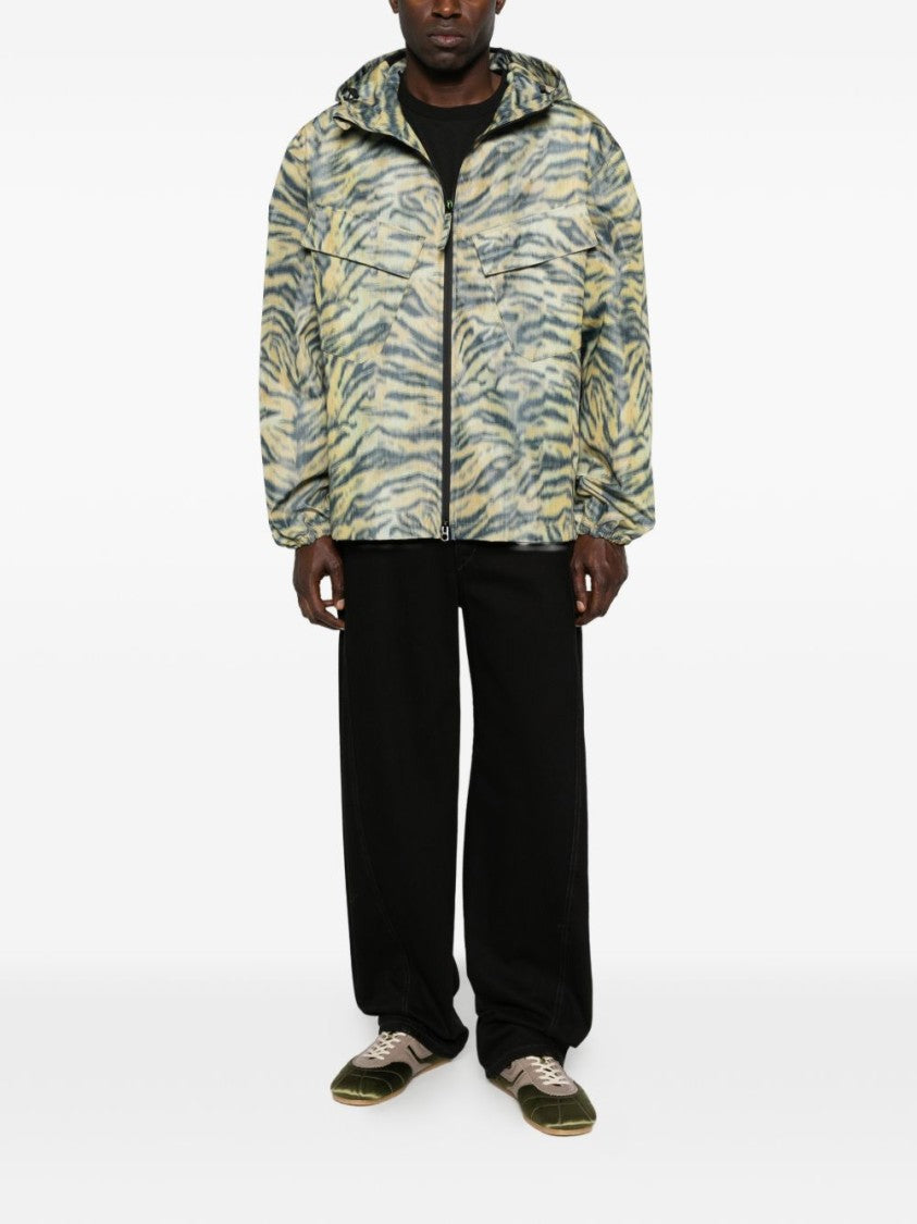 Kenzo Silk And Nylon Blend Zip Jacket