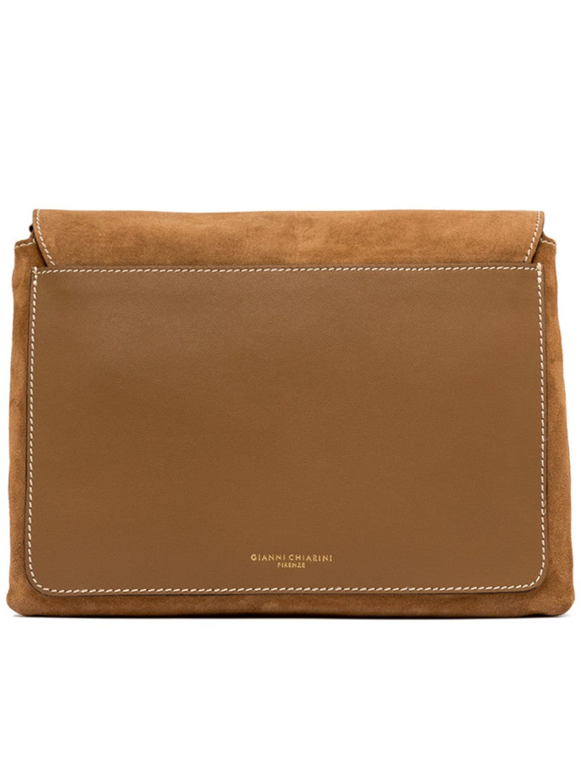 Gianni Chiarini Three Rich Brown Suede Clutch Bag