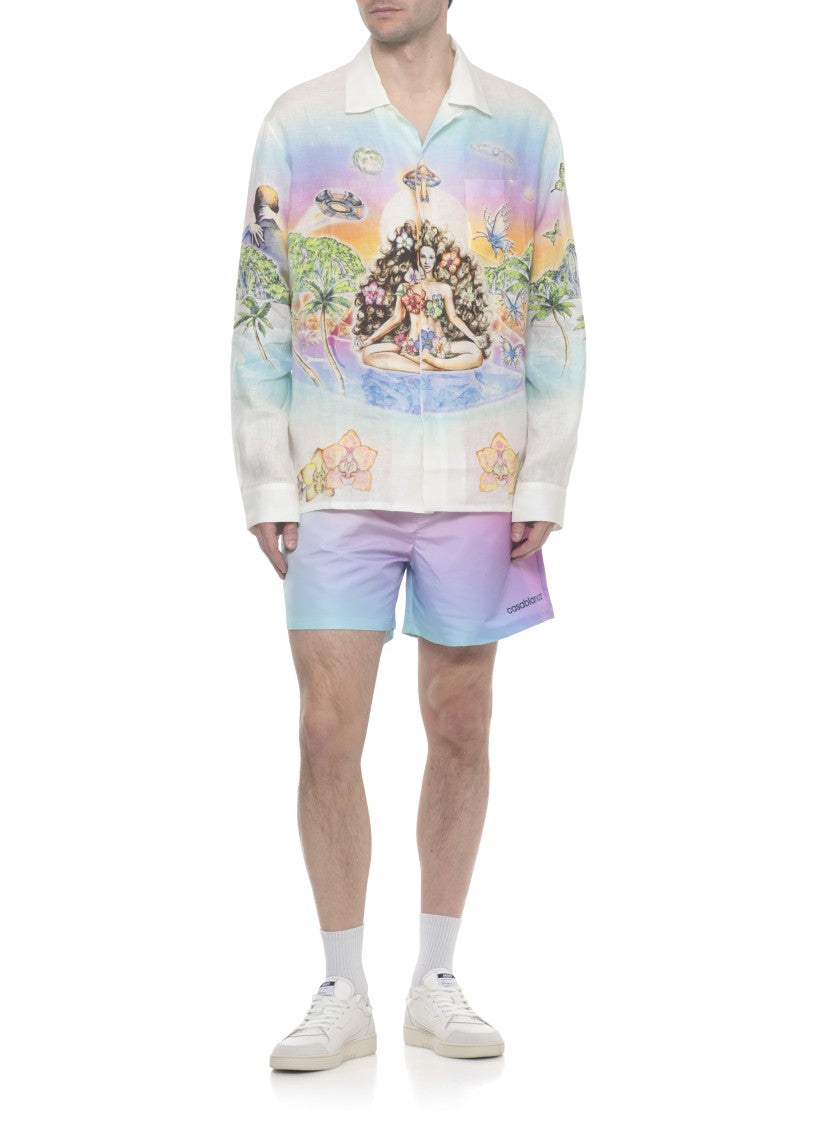 Casablanca Multicolor Gradient Glass Swim Shorts